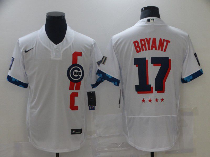 Men Chicago Cubs #17 Bryant White 2021 All Star Elite Nike MLB Jersey->more jerseys->NBA Jersey